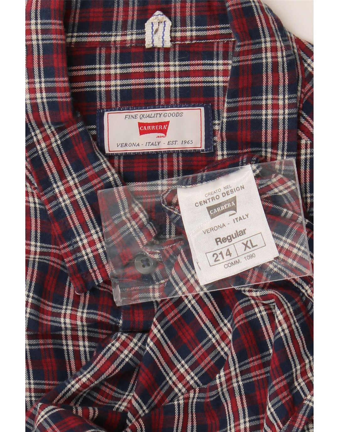 CARRERA Chemise Regular Fit Flanelle Homme Rouge Carreaux Coton