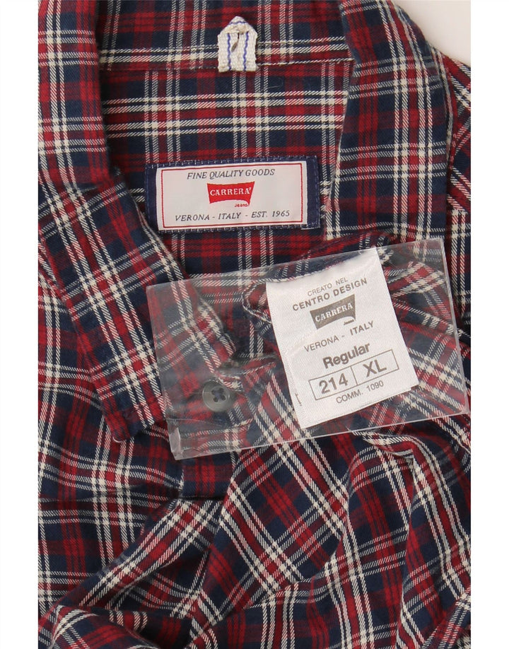 CARRERA Chemise Regular Fit Flanelle Homme Rouge Carreaux Coton