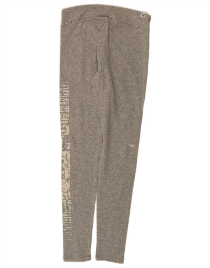 Puma Legging graphique pour femme UK 12 Gris moyen Coton