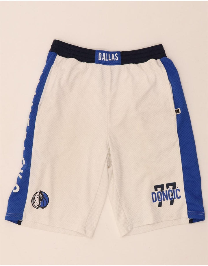 NBA Garçons Dallas Mavericks Short de Sport 14-15 Ans Grand Blanc Colorblock