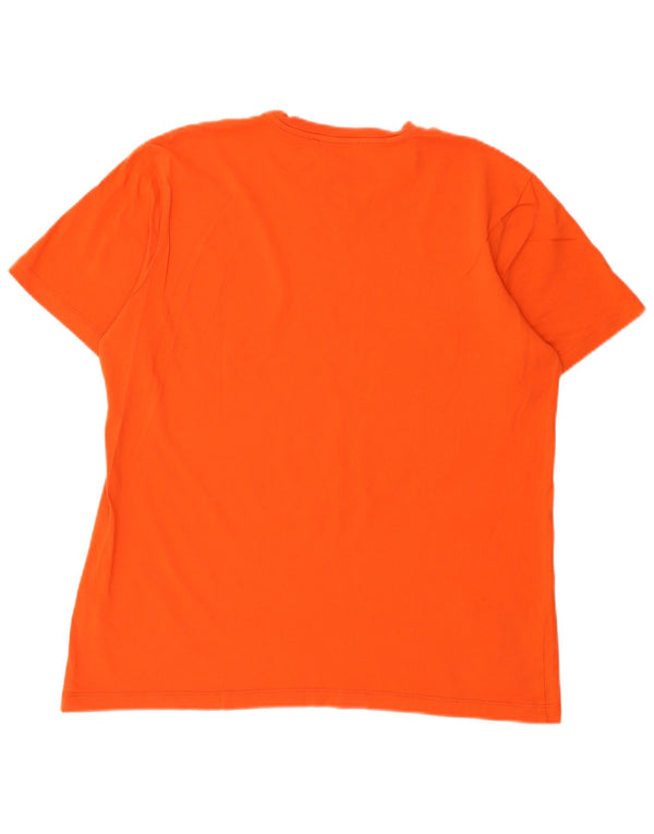 Trussardi T-Shirt Graphique Top XL Orange Coton Homme
