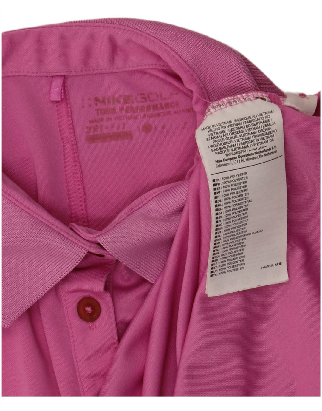 NIKE Polo Dri Fit pour femme UK 12 Rose moyen Polyester