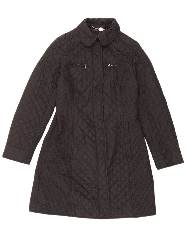 Hobbs Manteau coupe-vent matelassé pour femme UK 10 Petit nylon noir
