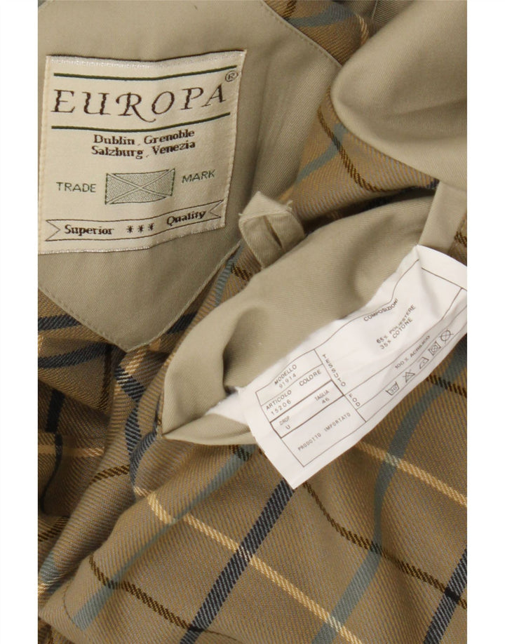 Trench-Coat Vintage Homme IT 46 Petit Polyester Beige