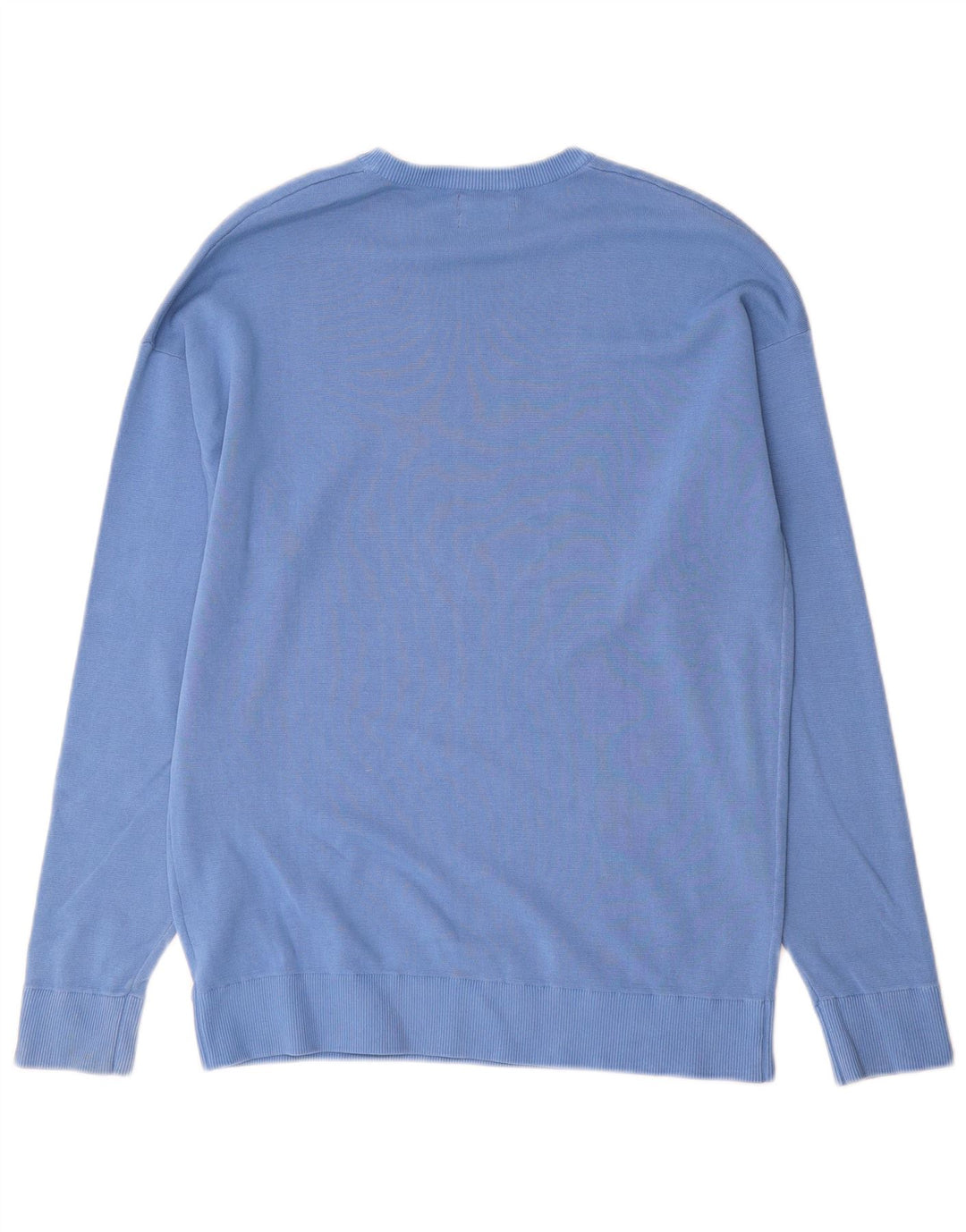 Massimo Dutti Pull col rond homme en coton bleu moyen