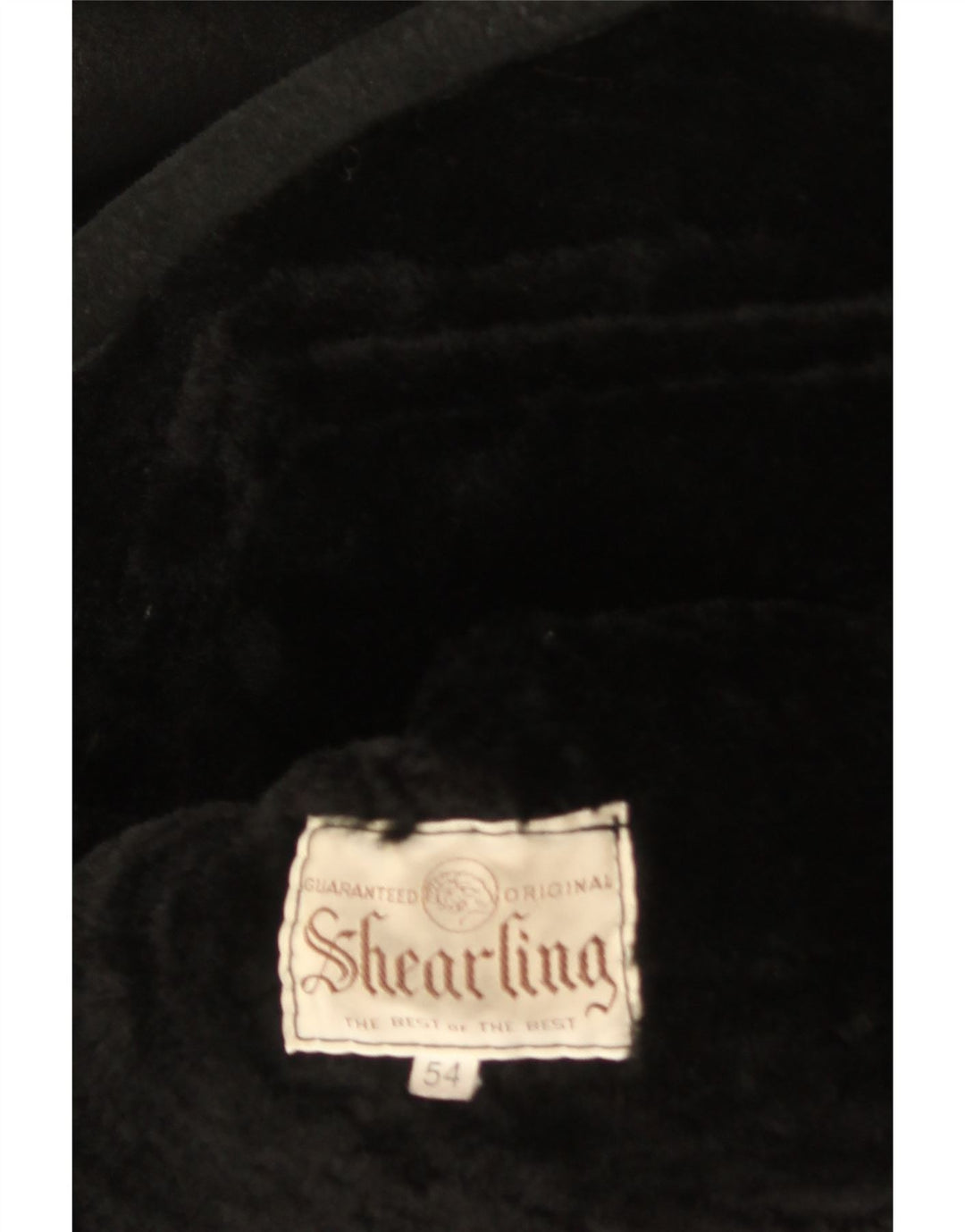 veste en peau de mouton homme vintage IT 54 2XL peau de mouton noire