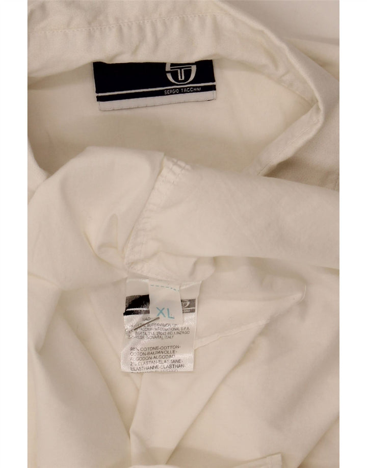 Sergio Tacchini Chemise Homme XL Blanc Coton