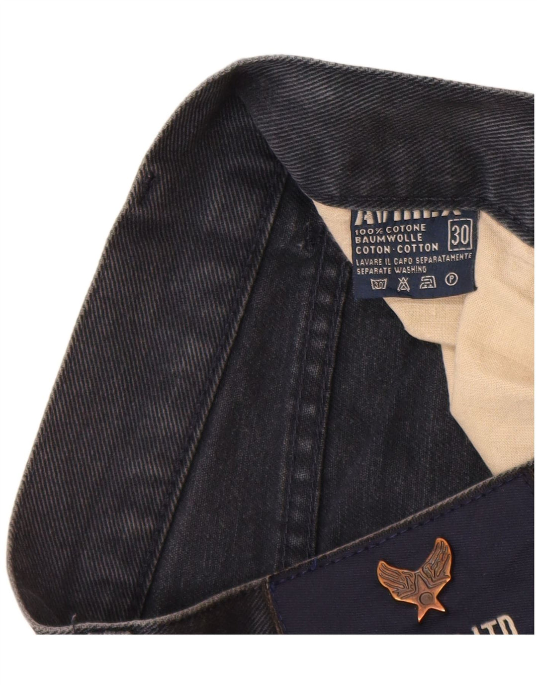 Avirex Jean droit homme W30 L31 bleu marine coton