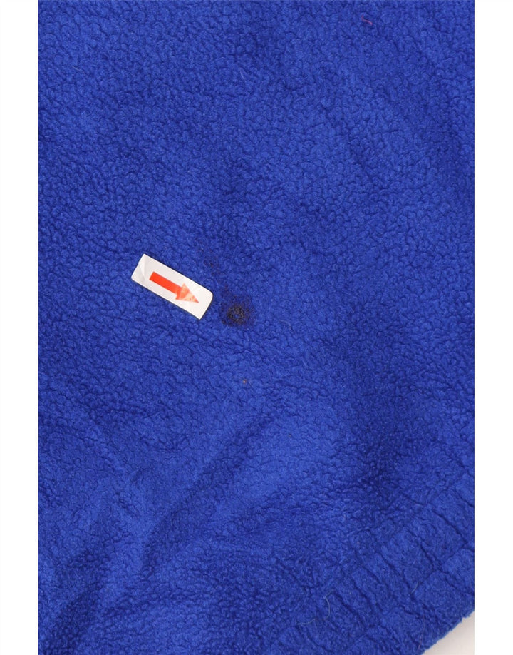 Fila Pull polaire à col boutonné pour homme IT 52 Large Bleu Polyester