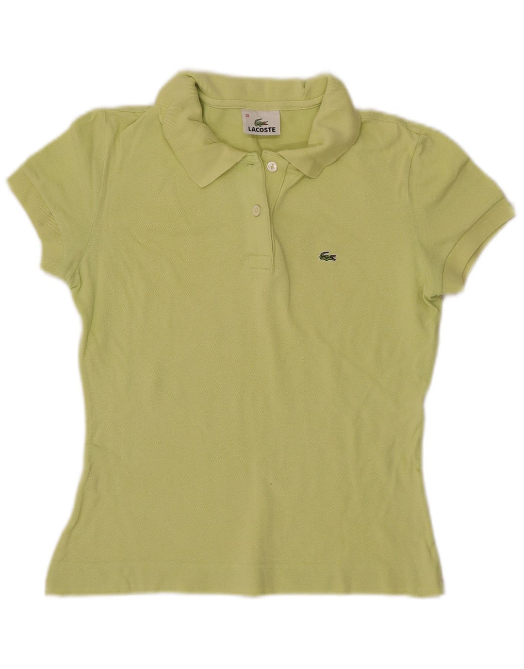 LACOSTE Polo Femme Taille 38 Coton Vert Moyen