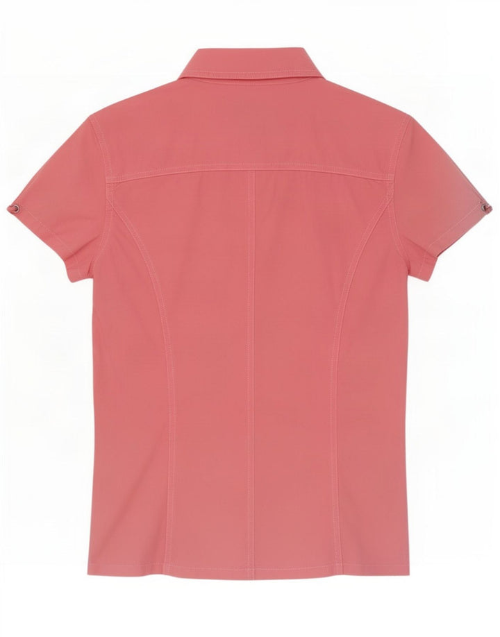 Max & Co. Chemise pull à manches courtes pour femme UK 10 Petit coton rose