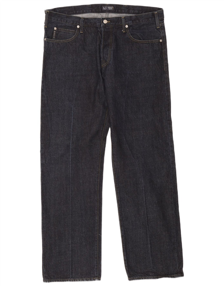Armani Jean droit homme W40 L32 bleu marine coton