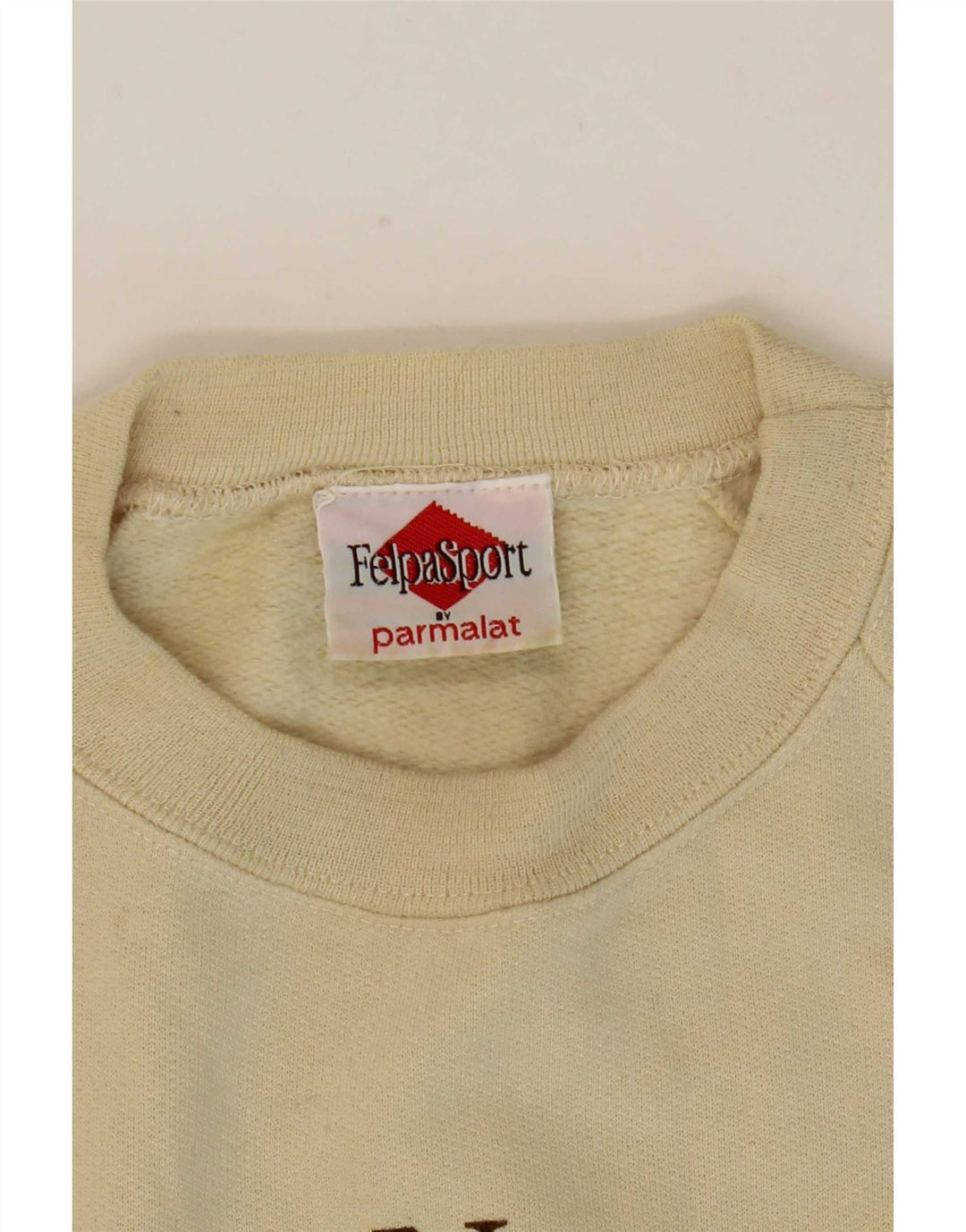 Parmalat Sweat-shirt graphique pour homme en coton beige