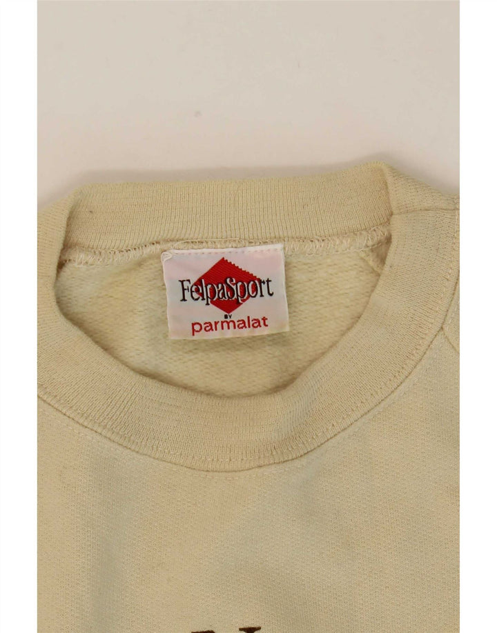 Parmalat Sweat-shirt graphique pour homme en coton beige
