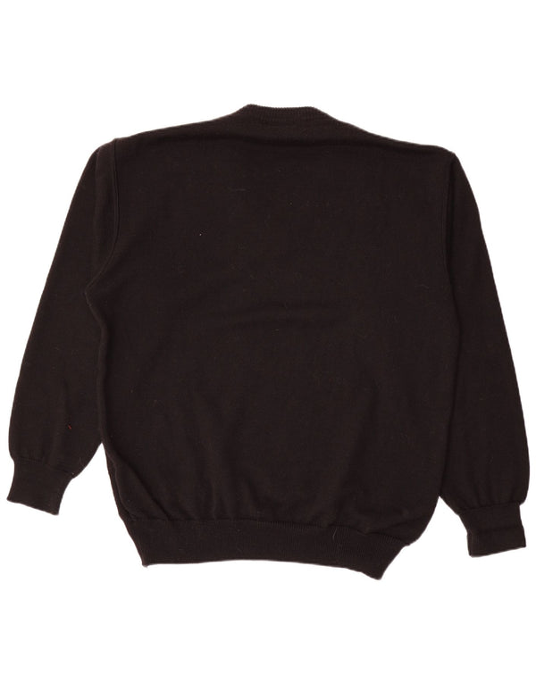 WESTBURY Pull col V Homme XL Laine Géométrique Noir