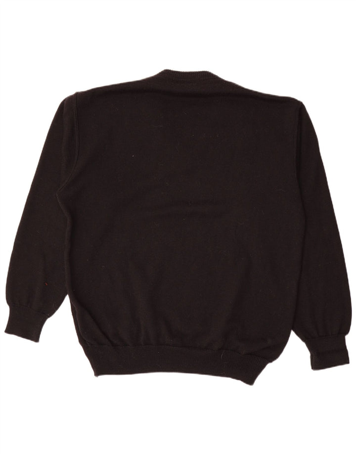 WESTBURY Pull col V Homme XL Laine Géométrique Noir