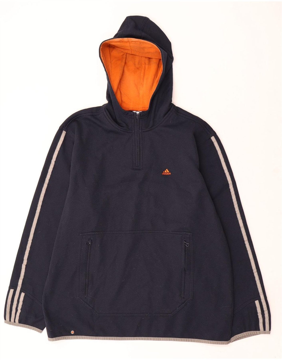 Adidas Pull à capuche zippé pour homme Bleu marine moyen Polyester