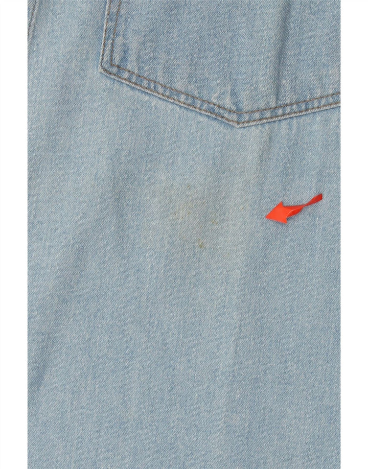 Chemise en denim homme vintage coton bleu moyen