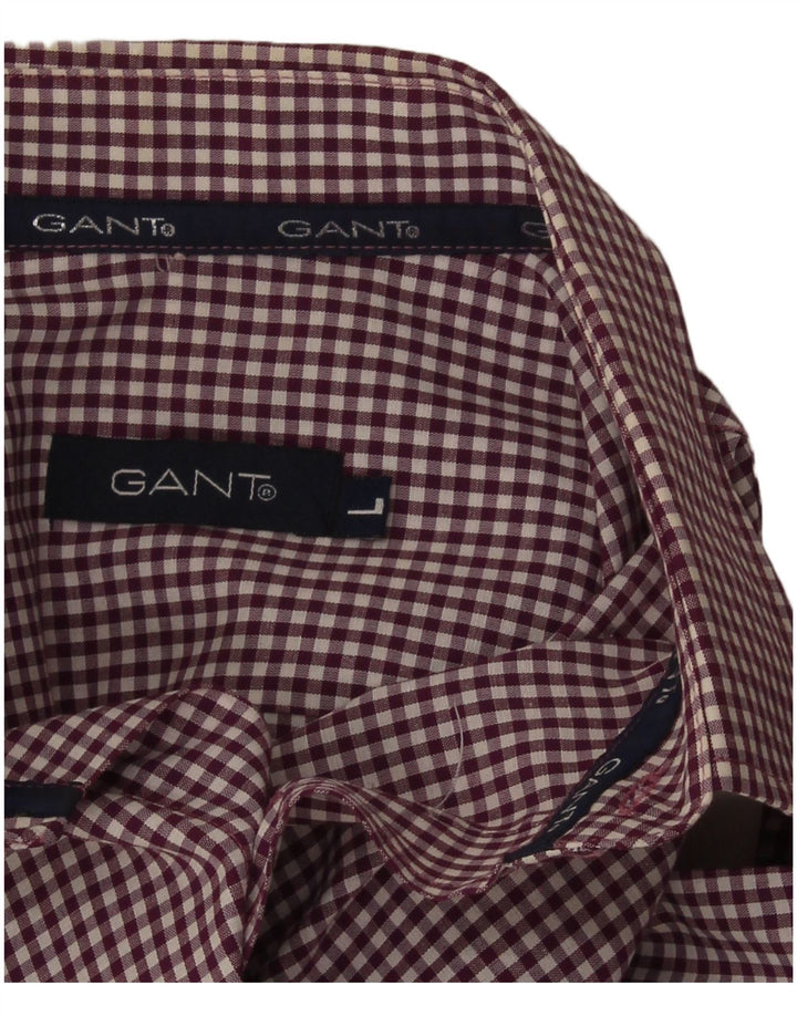 Gant Chemise Homme Grand Vichy Bordeaux