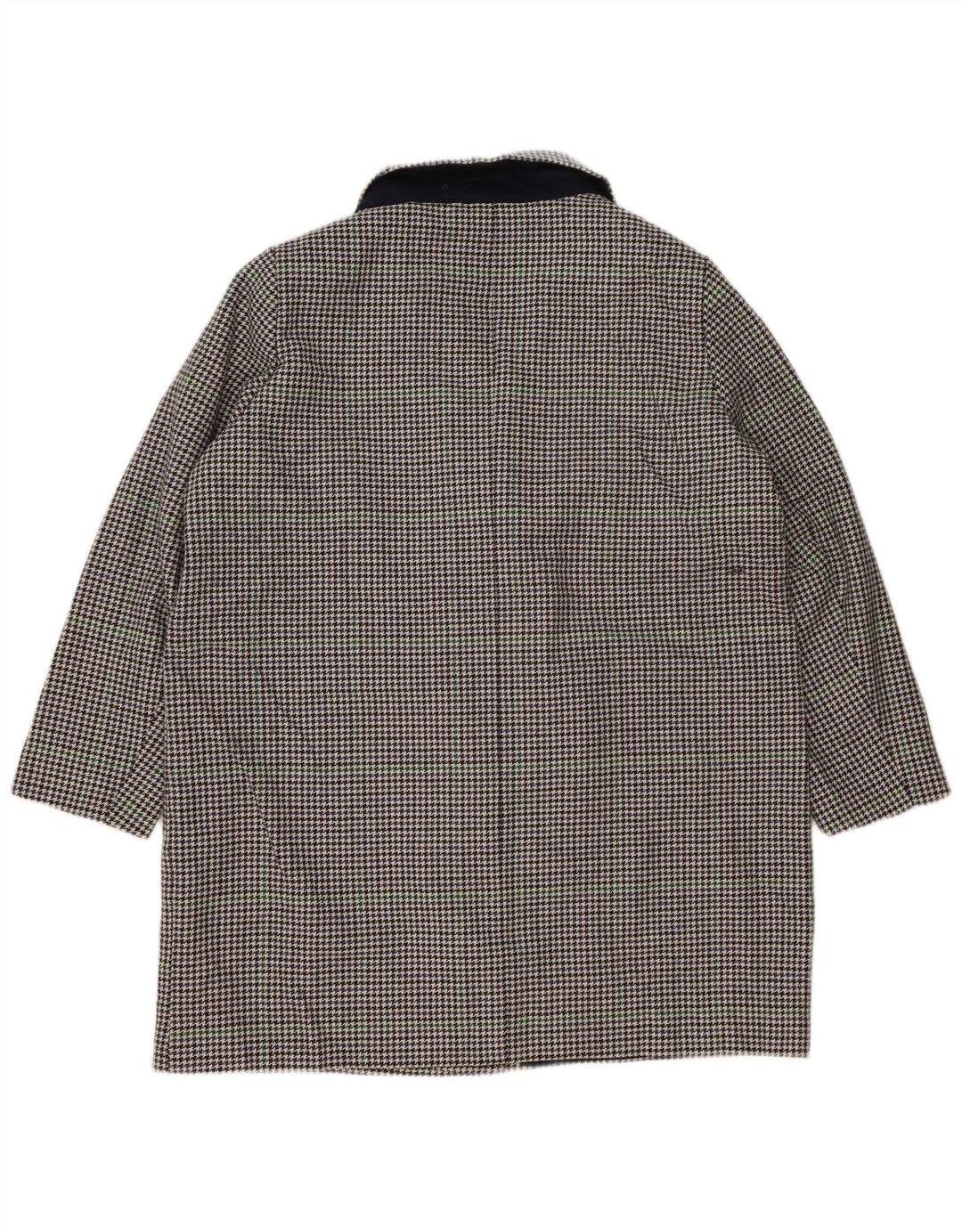 Marks & Spencer Manteau Femme UK 22 3XL Bleu Marine Pied-de-Poule Polyester