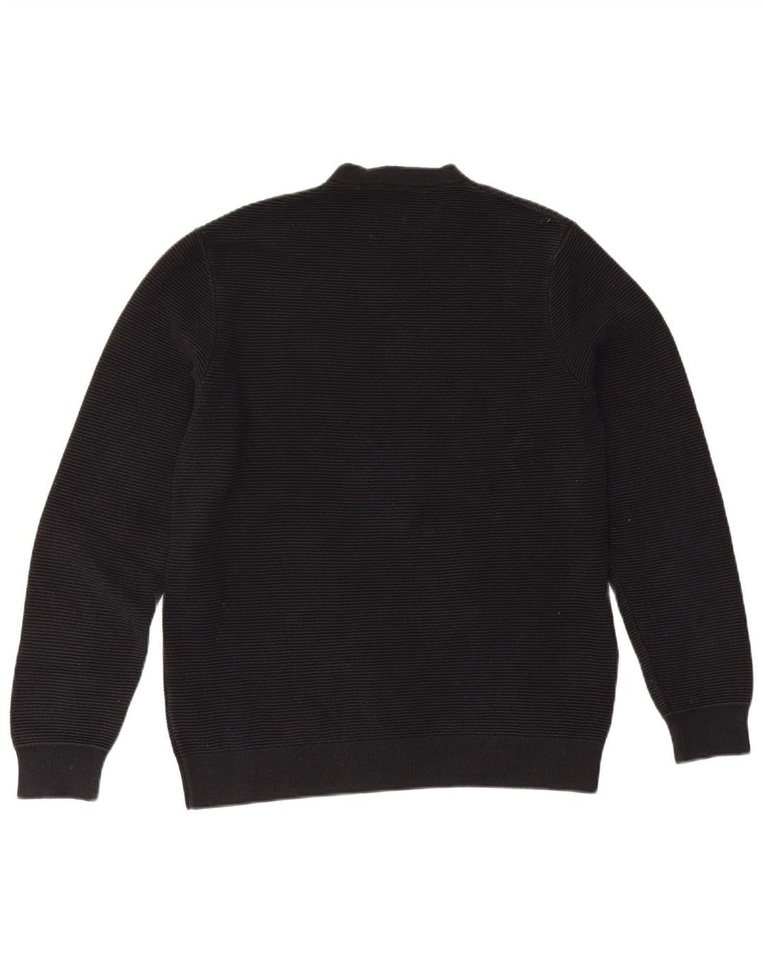 Zara Pull à col rond pour homme en coton noir moyen