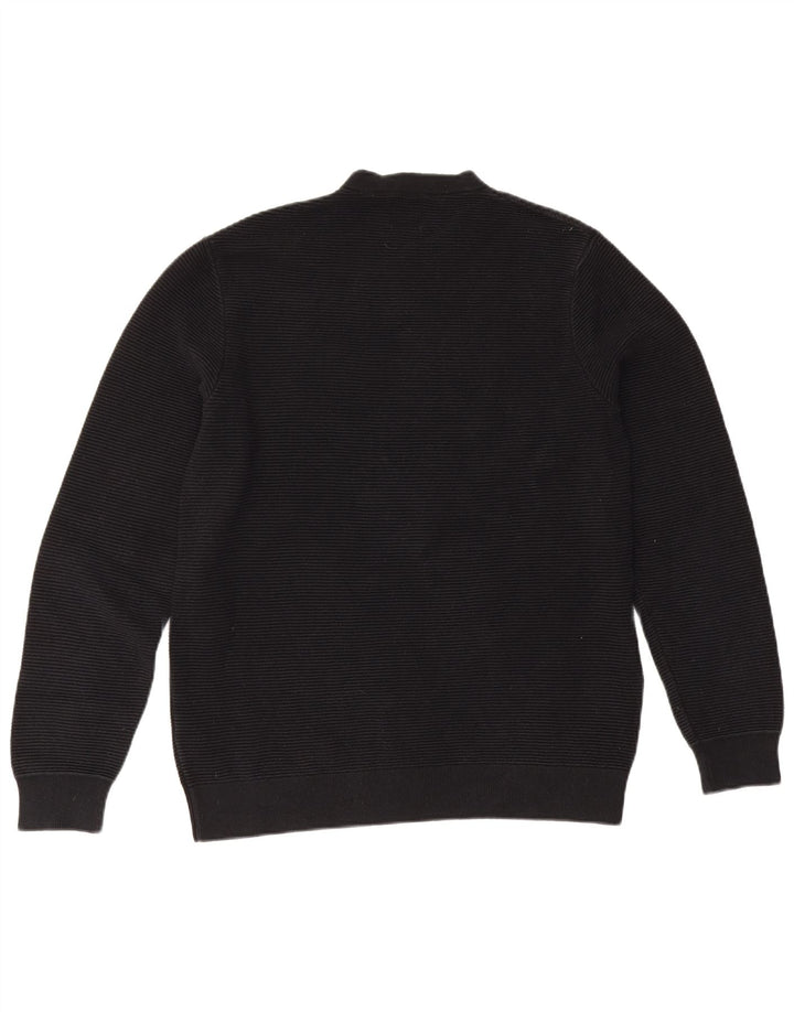 Zara Pull à col rond pour homme en coton noir moyen