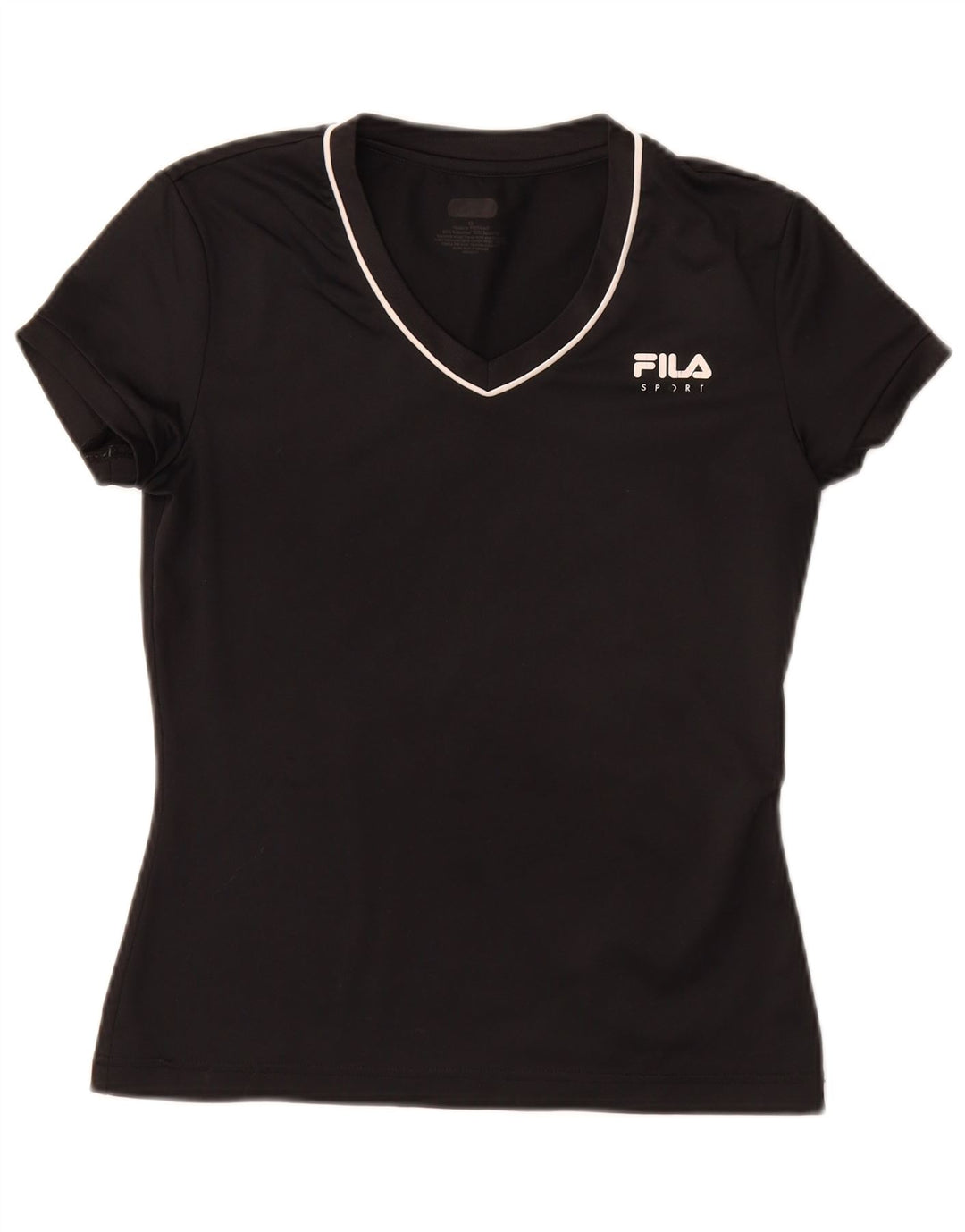 FILA T-Shirt Femme UK 6 XS Noir