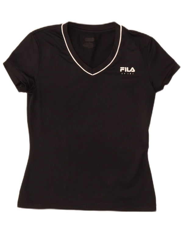 FILA T-Shirt Femme UK 6 XS Noir