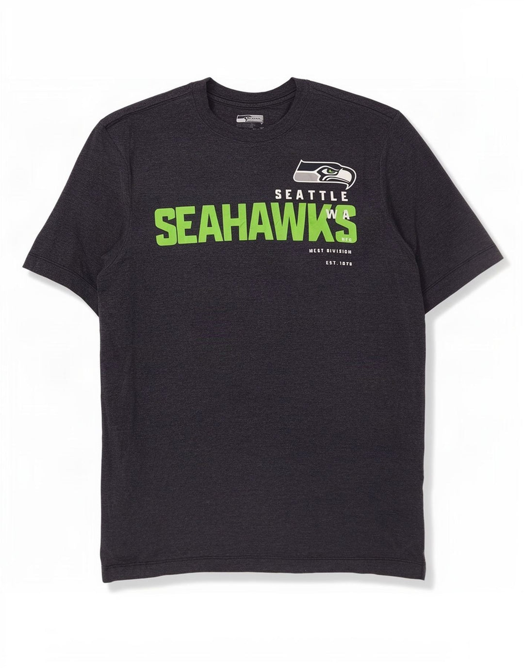 Nike Homme Seattle Seahawks Graphic T-Shirt Haut Gris Moyen Polyester