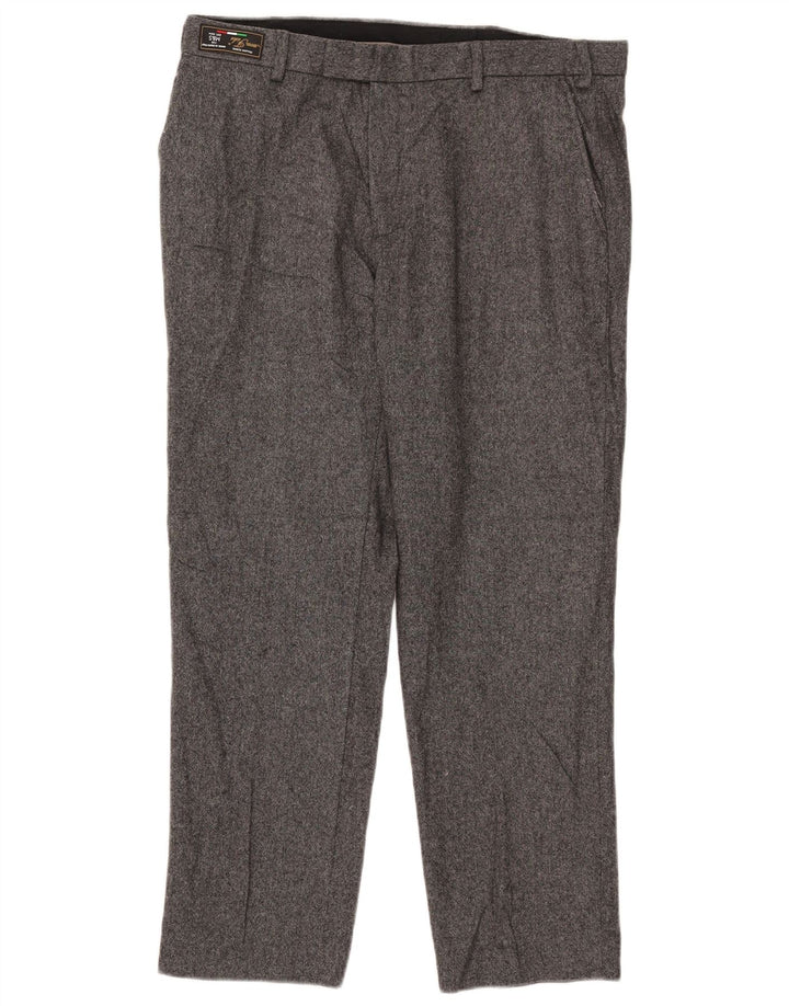 Marks & Spencer Pantalon de costume droit sur mesure pour homme W36 L29 Gris moucheté