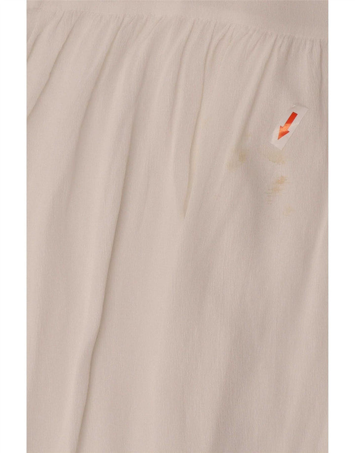 Zara Chemise à manches longues pour femme Coupe régulière UK 12 Blanc moyen