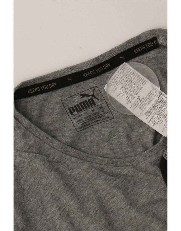 Puma Tee-Shirt Graphique Homme Gris Moyen Colourblock Cotton