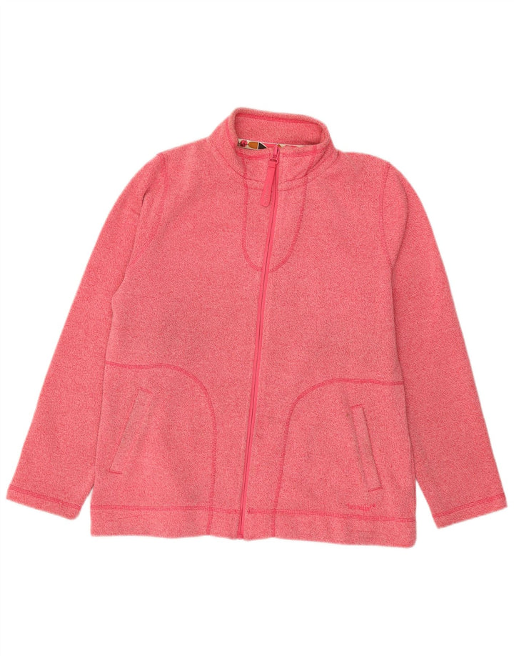 WEIRD FISH Womens Tracksuit Top Jacket UK 16 Large Pink Polyester