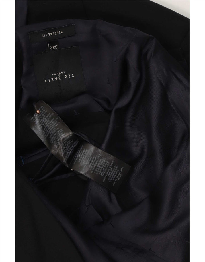 Ted Baker Veste blazer coupe régulière à 2 boutons pour homme UK 38 en coton noir moyen
