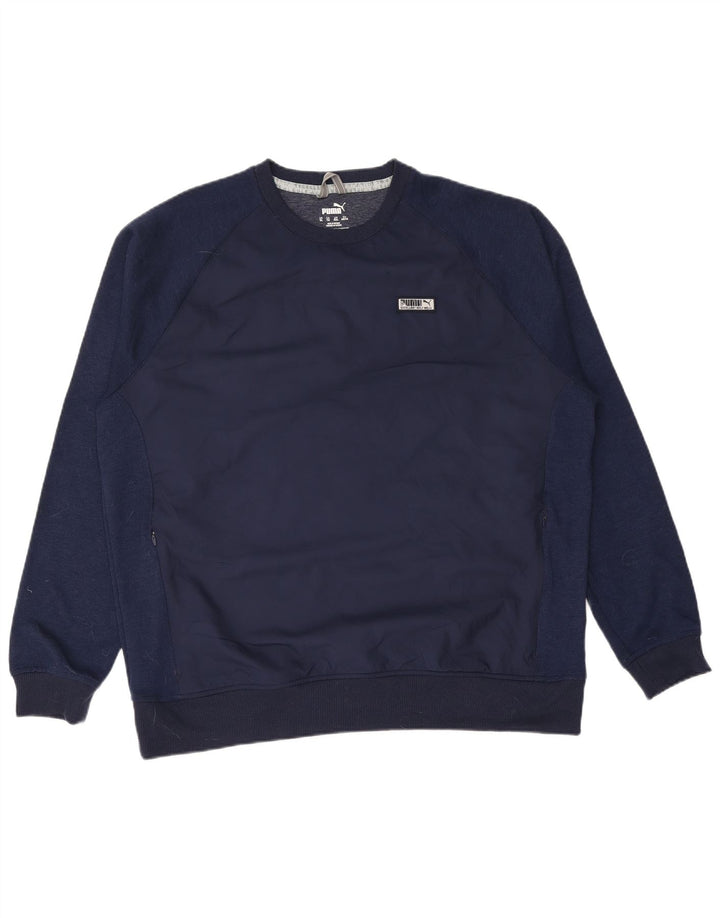 PUMA Sweat-shirt pour homme 2XL Bleu marine
