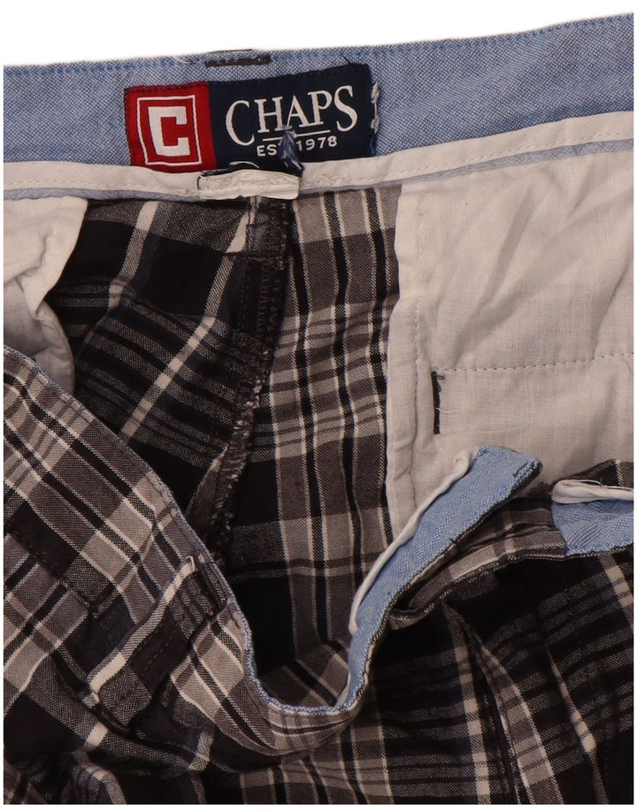 Chaps Short Chino Homme W30 Bleu Marine Moyen à Carreaux