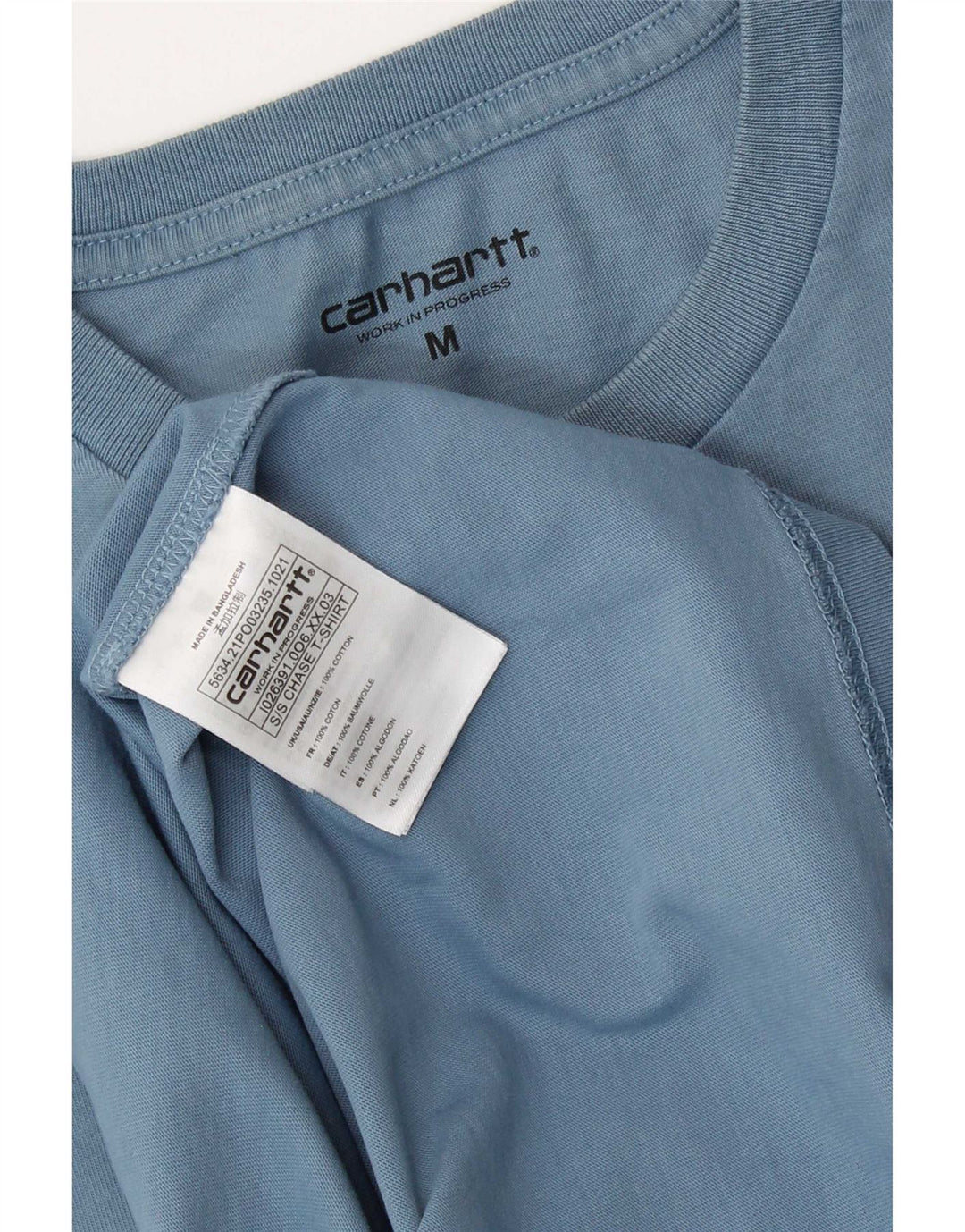 Carhartt T-Shirt Homme Bleu Moyen Coton