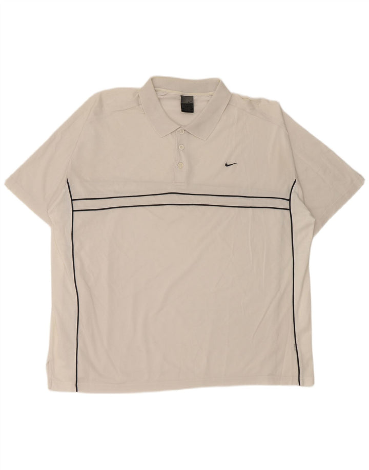 Nike Polo Homme 2XL Blanc Rayé