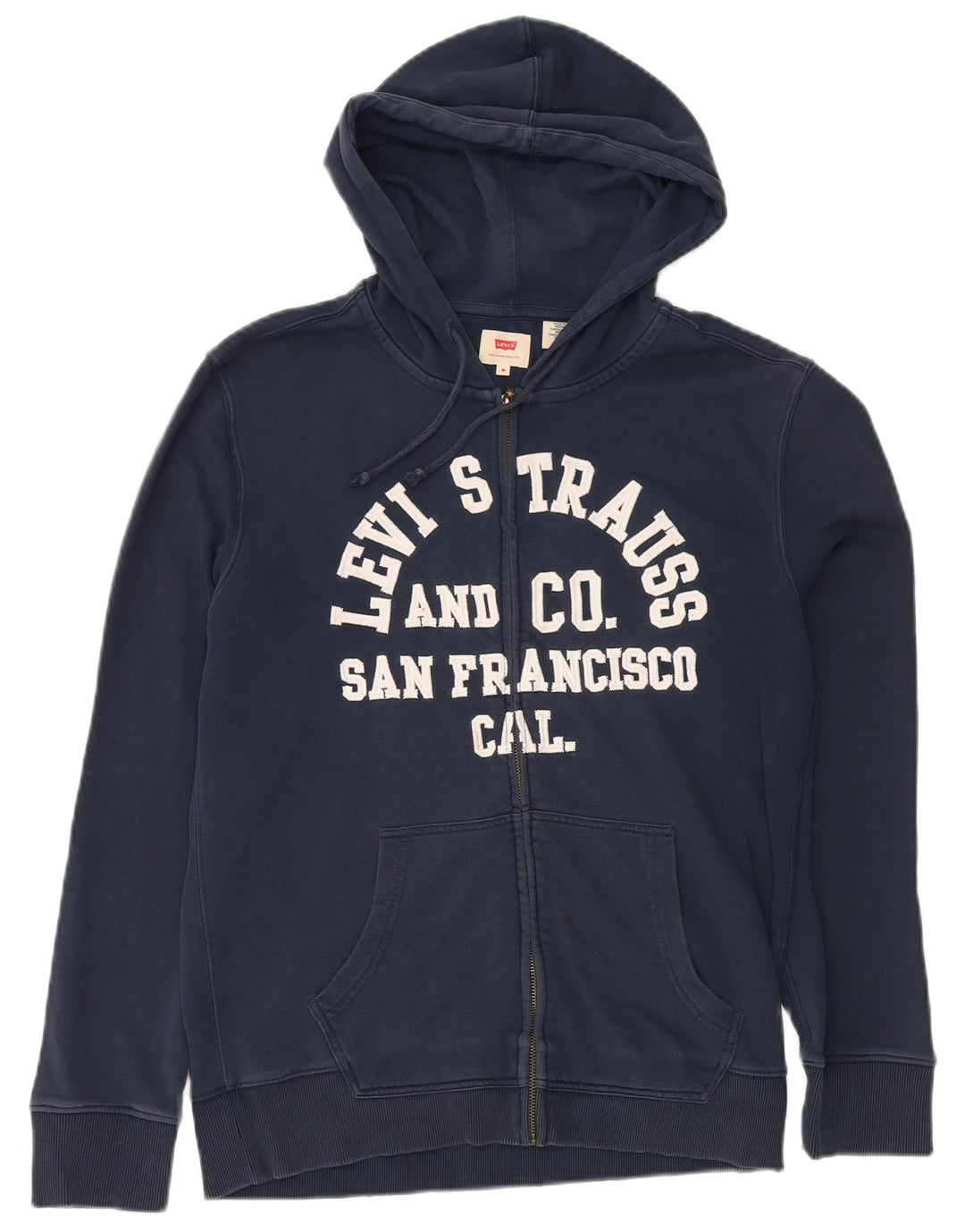 LEVI'S Sweat à Capuche Zippé Graphique Homme Bleu Marine Moyen Coton