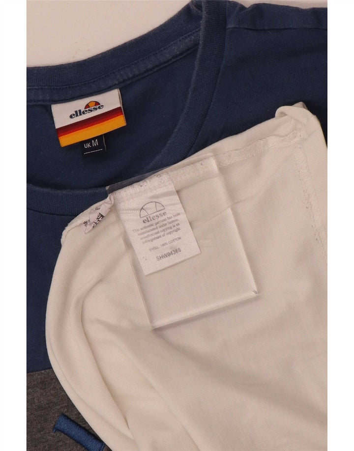 Ellesse T-Shirt Graphique Haut Moyen Multicolore Colourblock Coton Homme