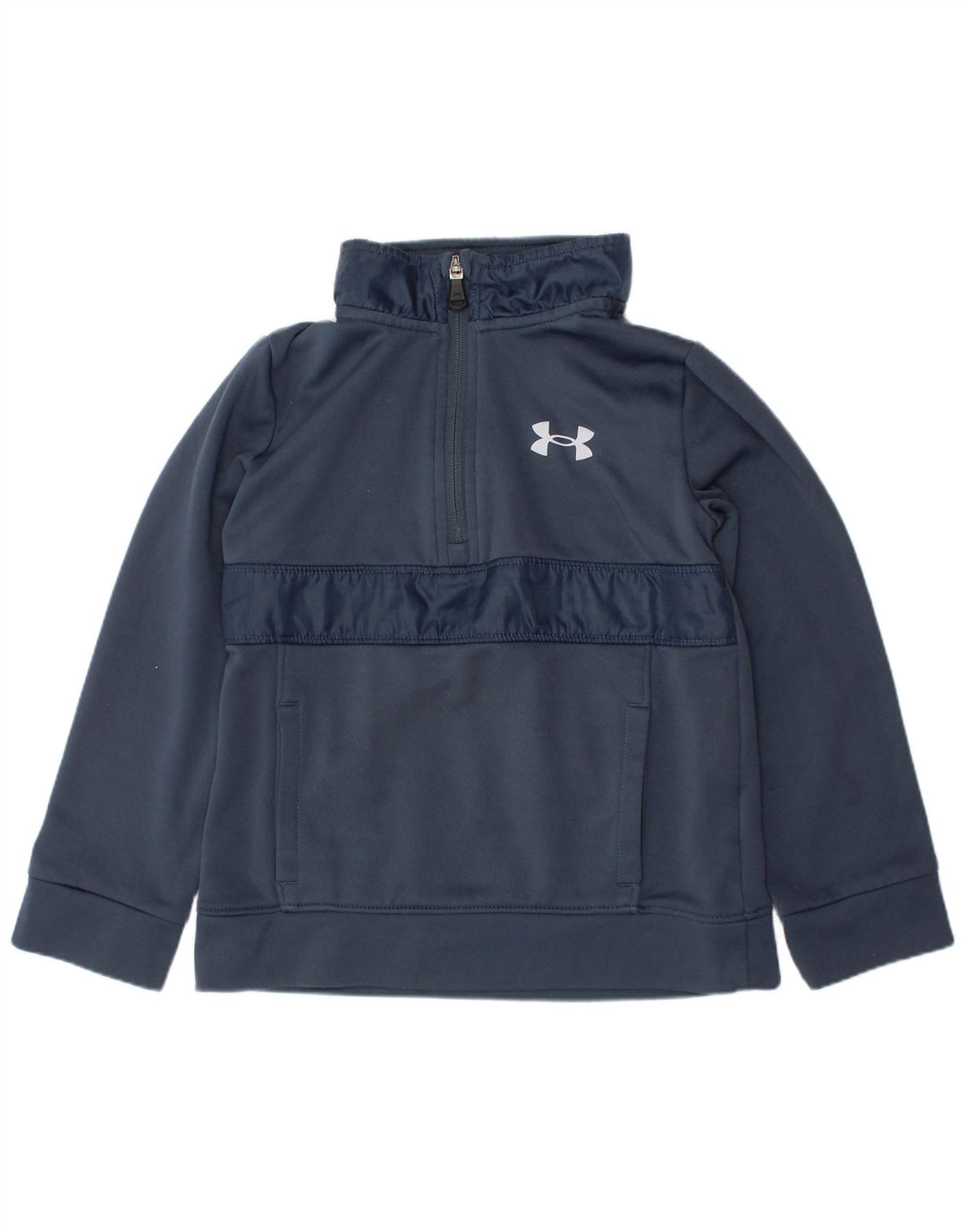 UNDER ARMOUR Sweat-shirt col zippé garçon 5-6 ans Bleu marine Polyester