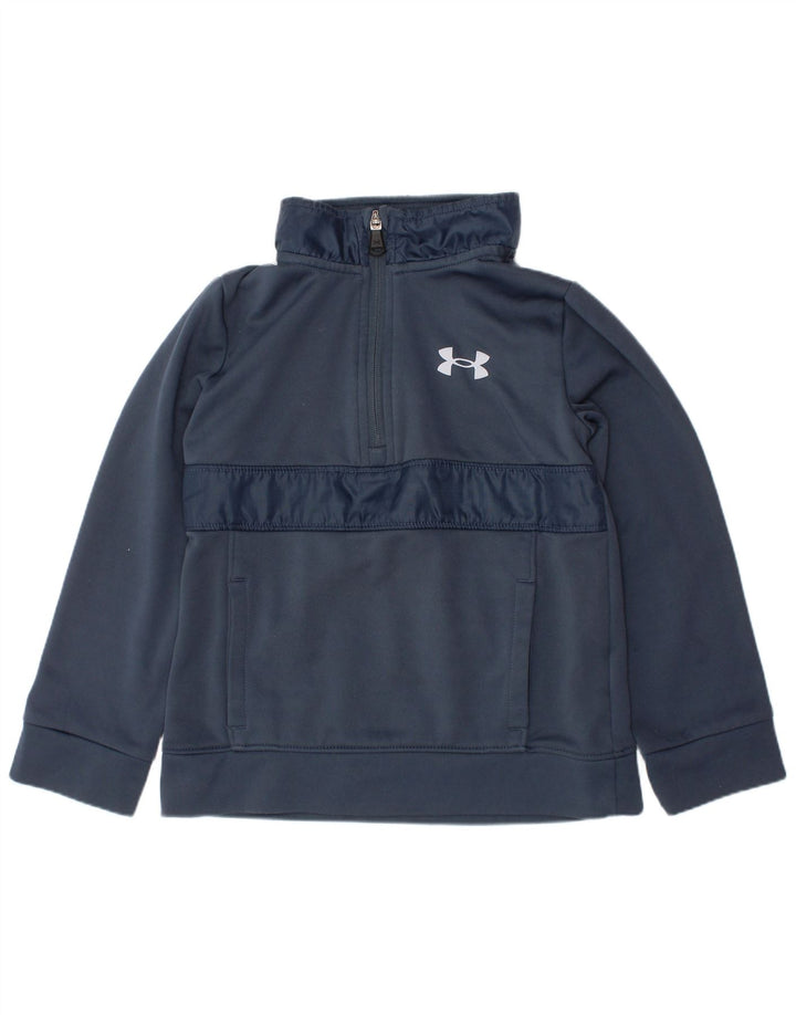 UNDER ARMOUR Sweat-shirt col zippé garçon 5-6 ans Bleu marine Polyester
