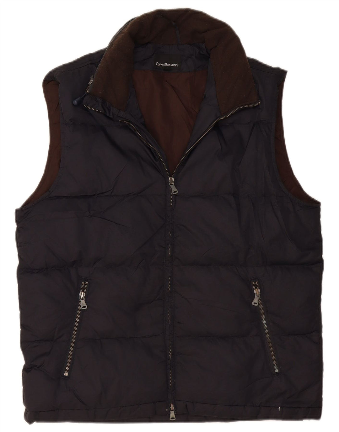 CALVIN KLEIN JEANS Gilet rembourré pour homme UK 38 Bleu marine moyen Polyamide