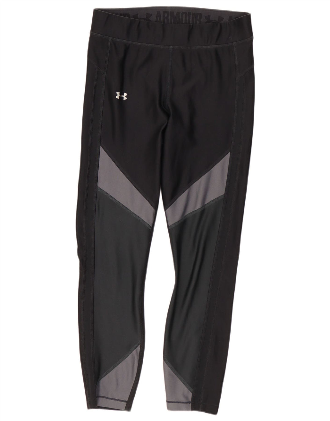 Under Armour Leggings Femme UK 42 Polyester Colorblock Noir Moyen