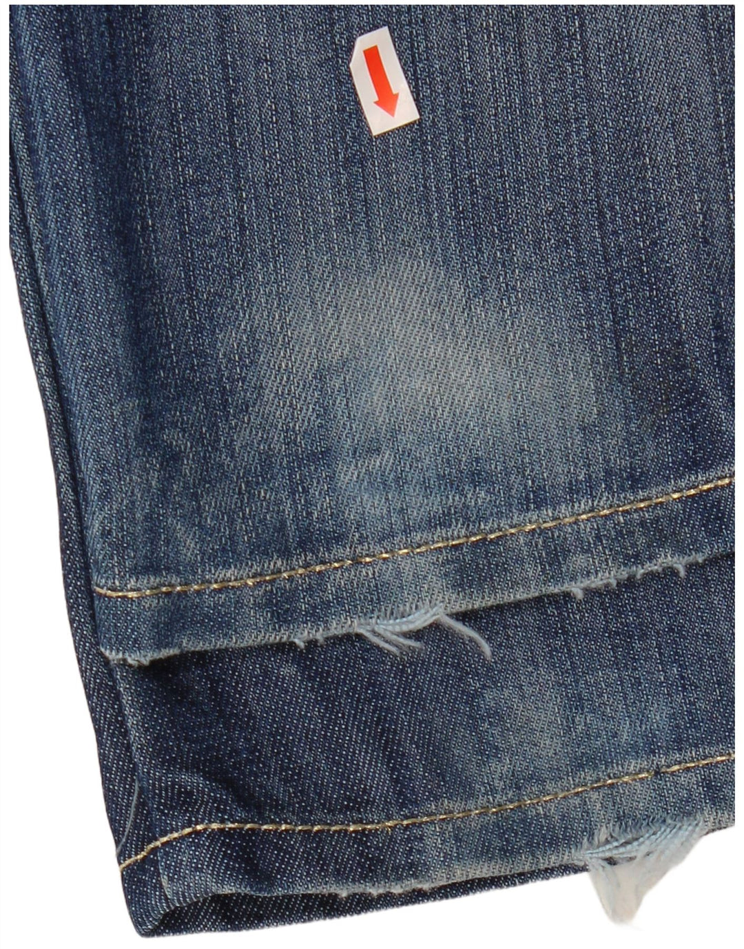 GUESS Femme Pismo Jean Droit W31 L33 Bleu Coton
