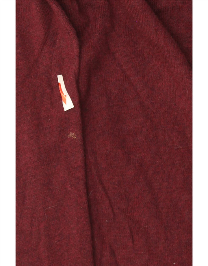 Superdry Pull à col rond en coton bordeaux moyen pour homme