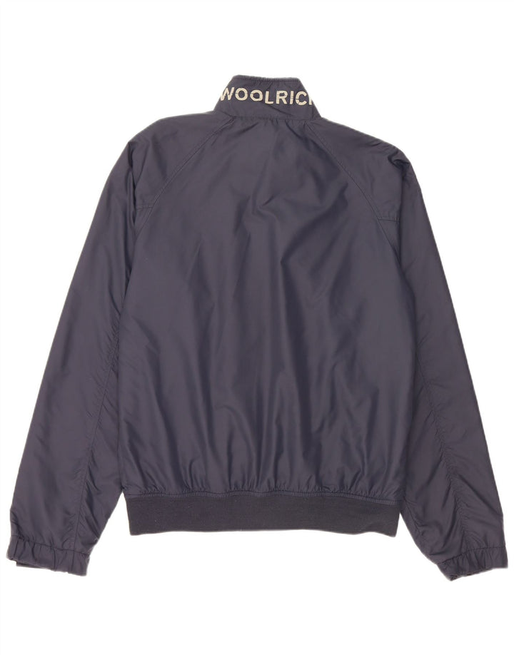 WOOLRICH Veste Bomber Graphique Homme UK 38 Medium Bleu Marine Nylon