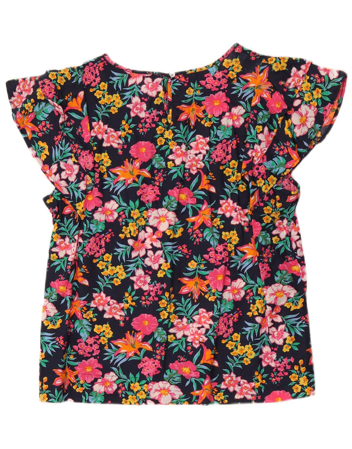 J. Crew Chemisier chauve-souris pour femme UK 14 en coton floral multicolore moyen