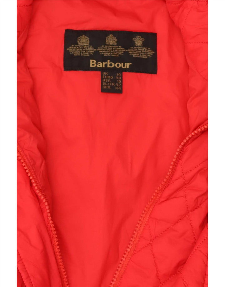 Barbour Gilet matelassé pour femme UK 14 Large Rouge Polyamide