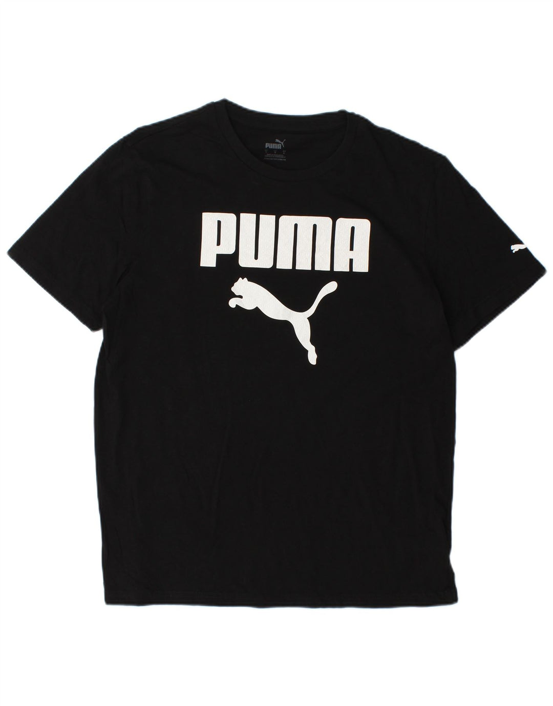 PUMA T-shirt graphique pour hommes, grand, noir, coton